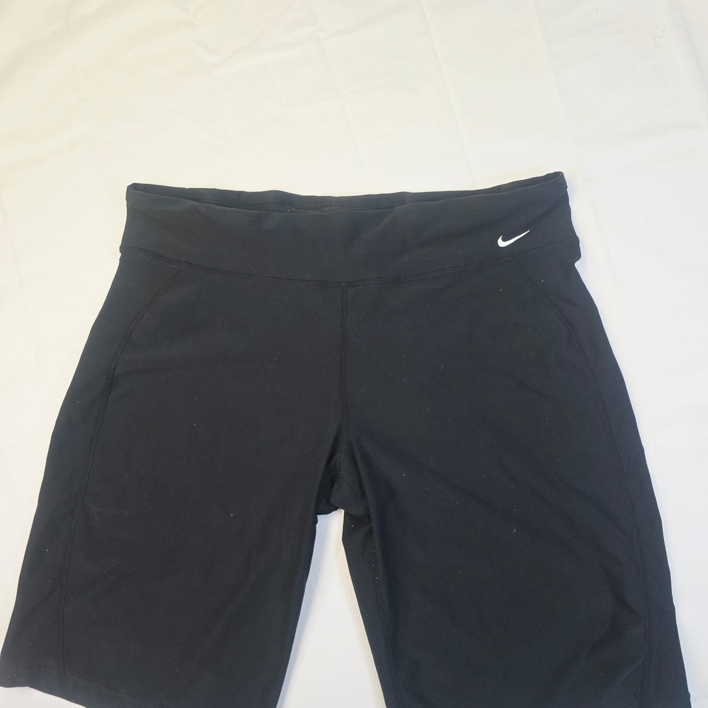 Nike Women's Size Large Bike Shorts Black Athletic Compression Activewear P20 - Picture 7 of 11